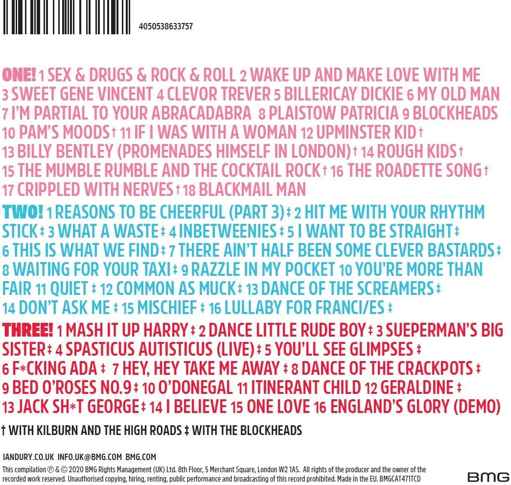 Ian Dury – Hit Me! : The Best Of - 3 x CD ALBUM SET
