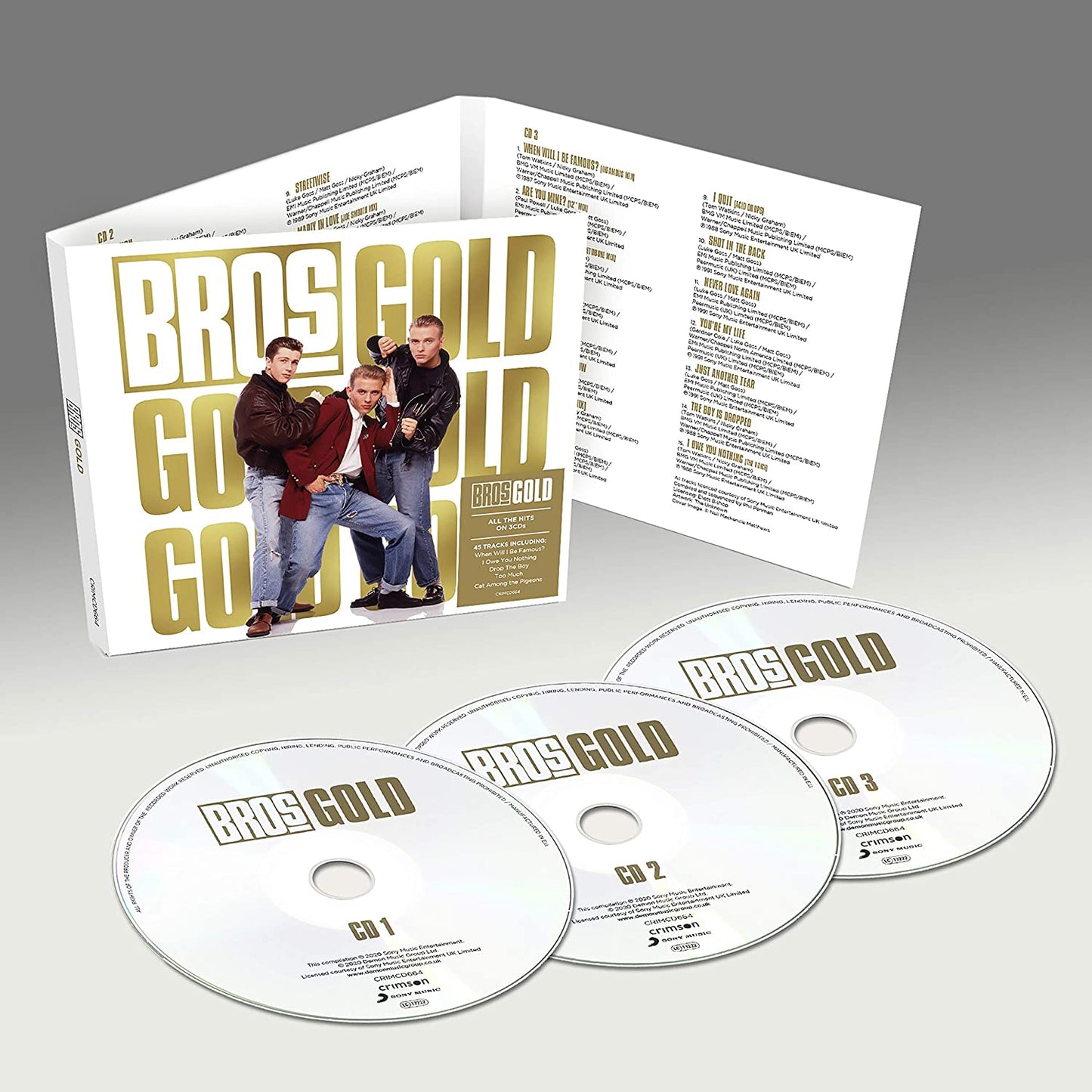 Bros – Gold - 3 x CD ALBUM SET - NEW
