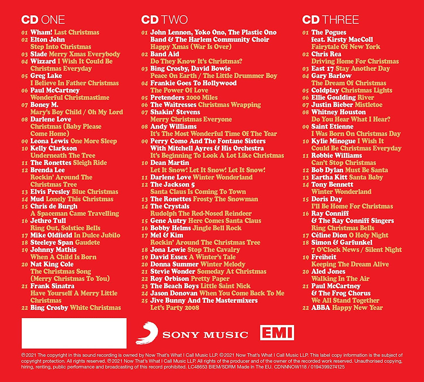 Now That's What I Call Christmas - 3 x CD ALBUM SET