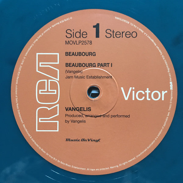 Vangelis – Beaubourg - AQUAMARINE COLOURED VINYL 180 GRAM LP