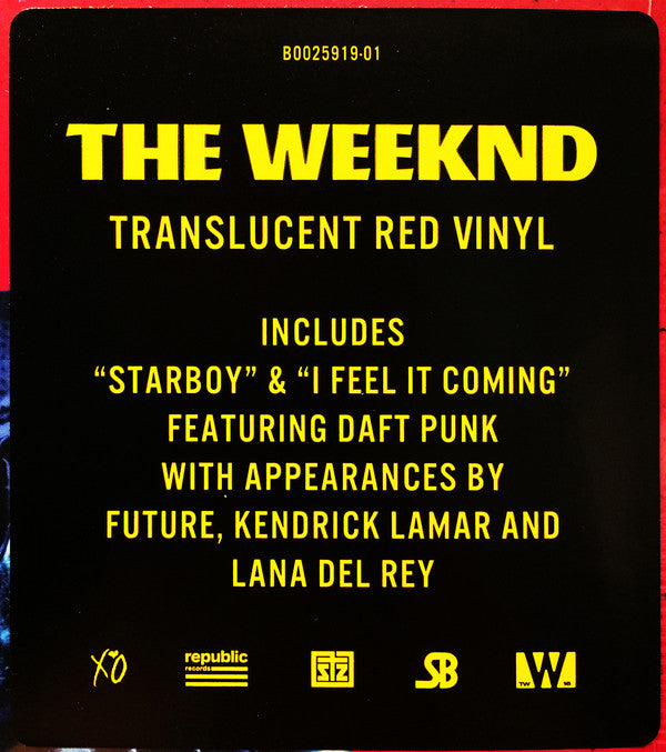 WEEKND 'Starboy' RED Vinyl 2LP