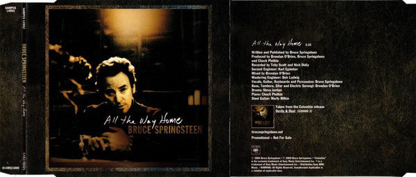 Bruce Springsteen All The Way Home (PROMO ONLY ISSUE CD)