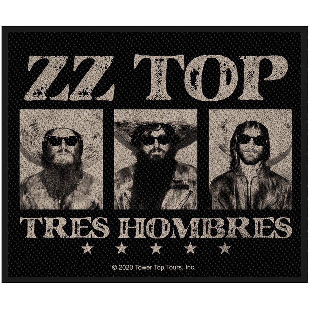 ZZ TOP STANDARD PATCH: TRES HOMBRES