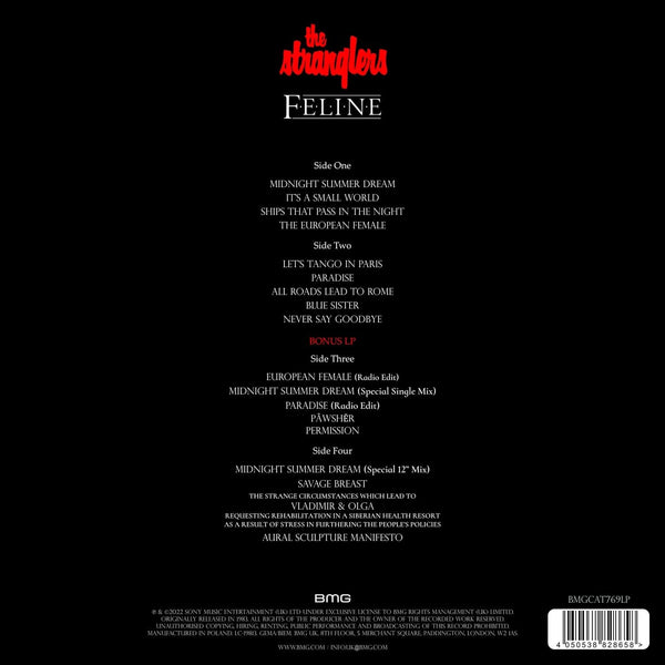 The Stranglers – Feline - 2 x RED & TRANSLUCENT MARBLE COLOURED VINYL LP SET
