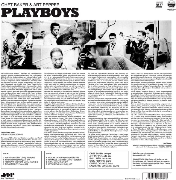 Chet Baker & Art Pepper – Playboys - 180 GRAM VINYL LP