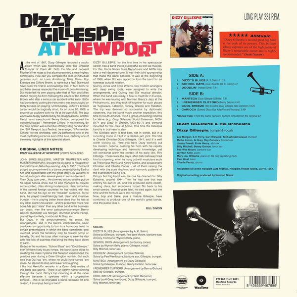 Dizzy Gillespie – At Newport - 180 GRAM VINYL LP