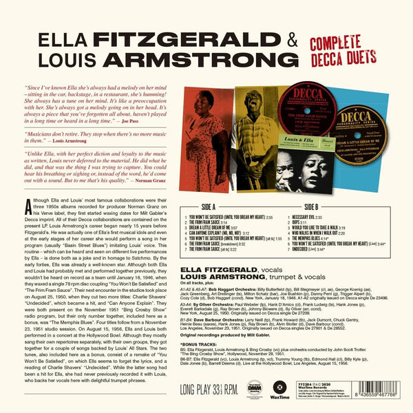 Ella Fitzgerald & Louis Armstrong – Complete Decca Duets - 180 GRAM VINYL LP