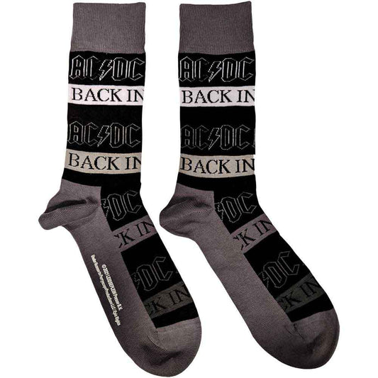AC/DC Unisex Ankle Socks: Back In Black (Black)