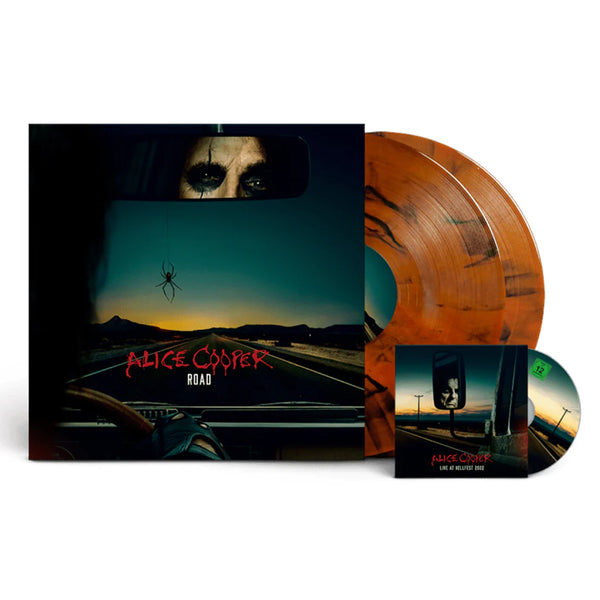 Alice Cooper – Road - 2 x MARBLED ORANGE COLOURED VINYL LP SET & DVD