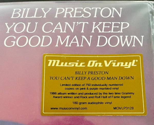Billy Preston – You Can't Keep A Good Man Down -  PINK MARBLED COLOURED VINYL 180 GRAM LP
