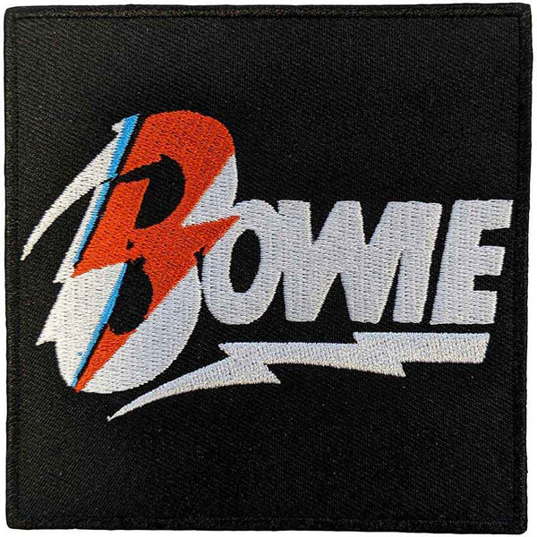 DAVID BOWIE PATCH: DIAMOND DOGS FLASH LOGO BOWPAT14