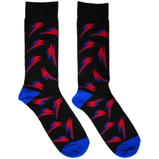 David Bowie Unisex Ankle Socks: Flash Pattern (Black)