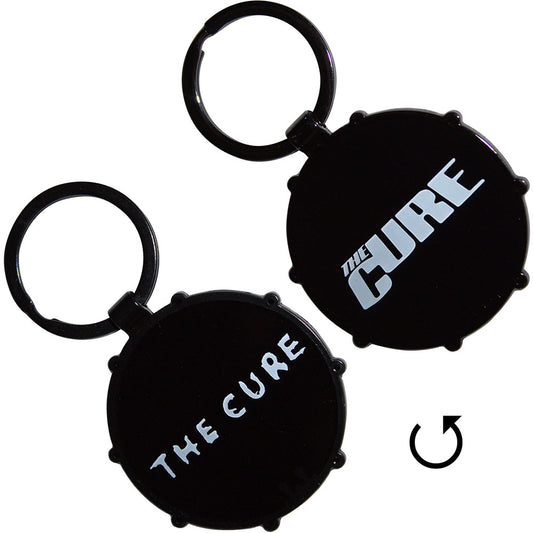 The Cure Keychain: Logos Drum (Double Sided)