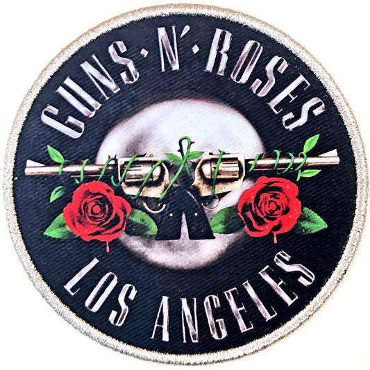 Guns N' Roses Standard Patch: Los Angeles Silver