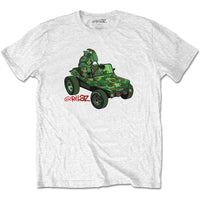 GORILLAZ T-SHIRT: GREEN JEEP LARGE GORTS01MW03