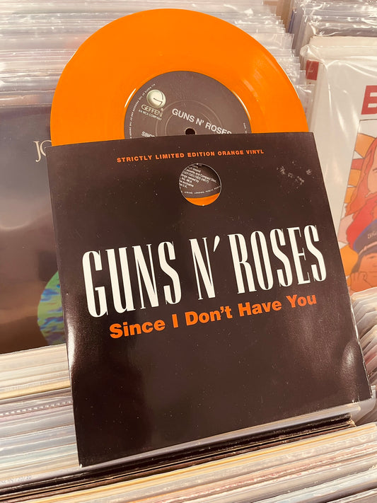 Guns N' Roses ‎– Since I Don't Have You - 7 INCH ORANGE COLOURED VINYL in GLOSSY PICTURE COVER (used)