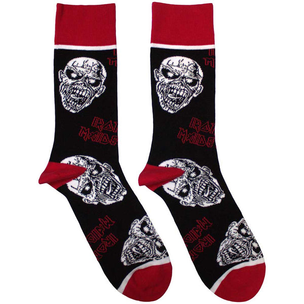 Iron Maiden Unisex Ankle Socks: Eddie Skulls (UK Size 7 - 11 IMSCK05MB