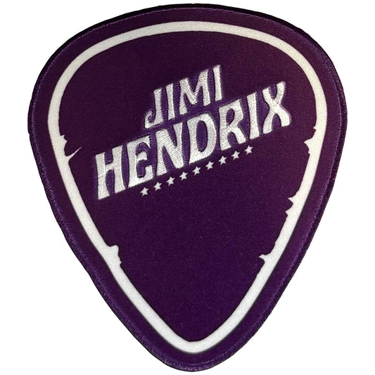 Jimi Hendrix Woven Patch: Plectrum