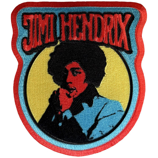 Jimi Hendrix Woven Patch: Vintage Circle