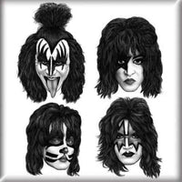 KISS FRIDGE MAGNET: GRAPHITE FACES KISSMAG07