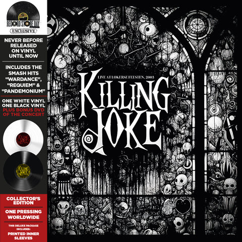 Killing Joke - Live At Lokerse Feesten, 2003 - 2 x WHITE/BLACK COLOURED VINYL LP & DVD SET (RSD24)