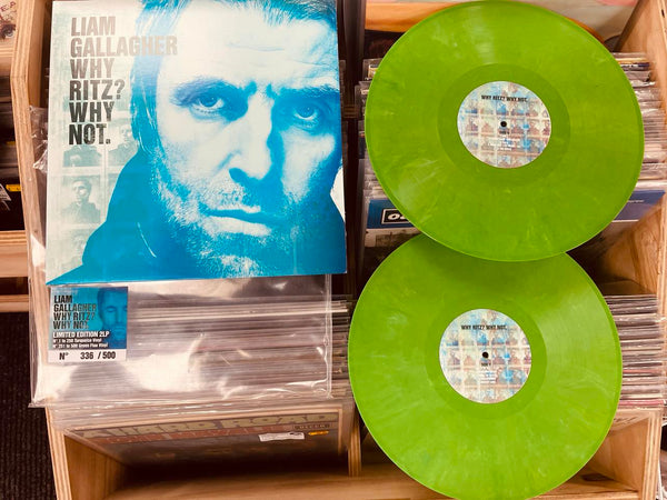 Liam Gallagher – Why Ritz? Why Not. - 2 x FLUORESCENT GREEN COLOURED VINYL LP SET (used)