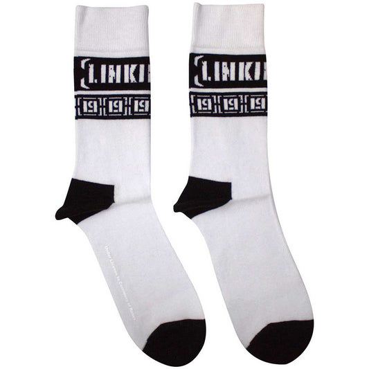 Linkin Park Unisex Ankle Socks: LP Repeat (White) (UK Size 7 - 11)