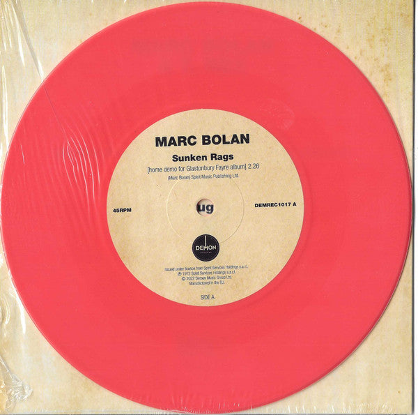 Marc Bolan & T. Rex – Sunken Rags – ORANGE COLOURED VINYL 7"