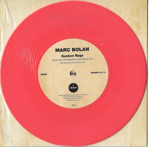 Marc Bolan & T. Rex – Sunken Rags – ORANGE COLOURED VINYL 7"