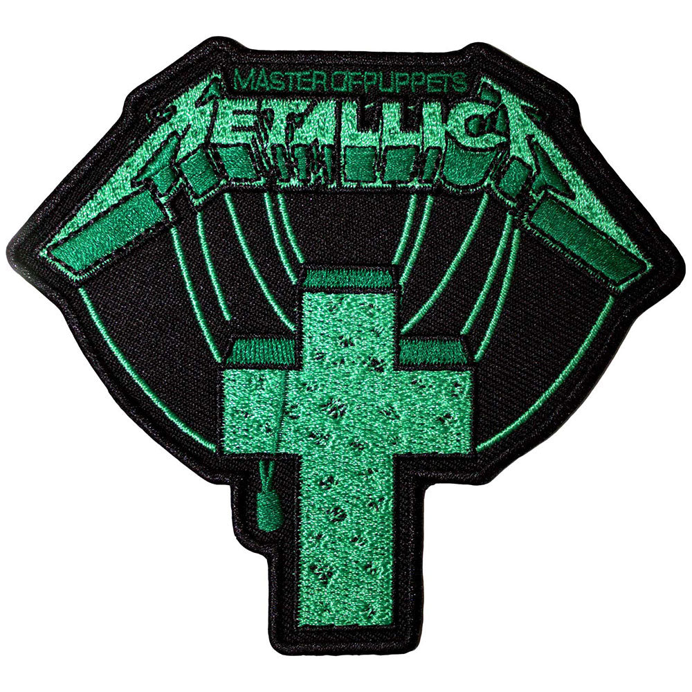 Metallica Standard Patch: Master Of Puppets Green Cross