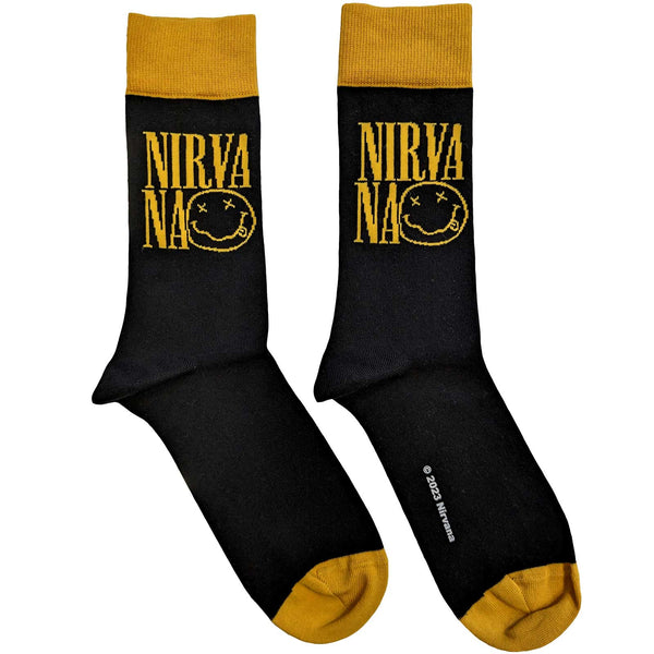 NIRVANA ANKLE SOCKS: LOGO STACKED NIRVSCK01MB