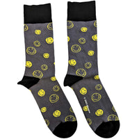 NIRVANA ANKLE SOCKS: MIXED HAPPY FACES (UK SIZE 7 - 11)