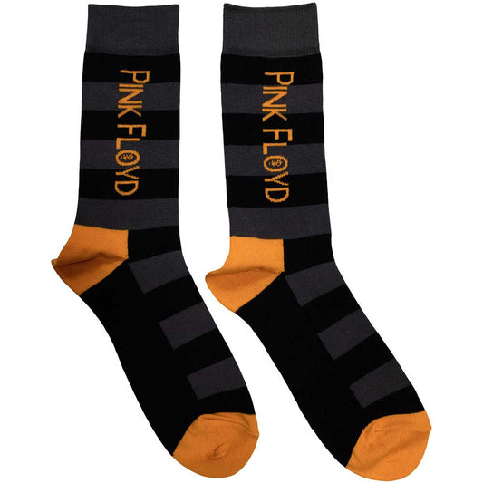 Pink Floyd Unisex Ankle Socks: Orange Logo (Black)