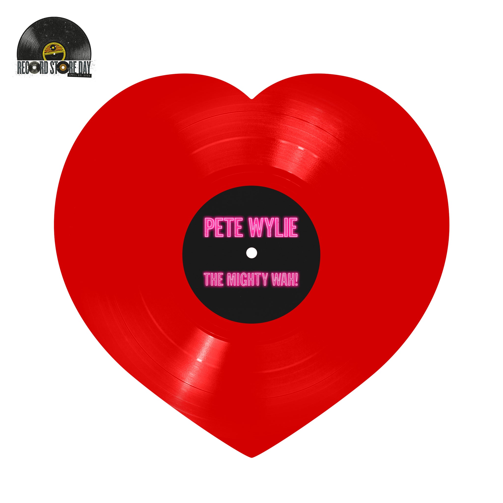 Pete Wylie & The Mighty WAH! - Heart as Big as Liverpool - HEART SHAPED COLOURED VINYL (RSD24)
