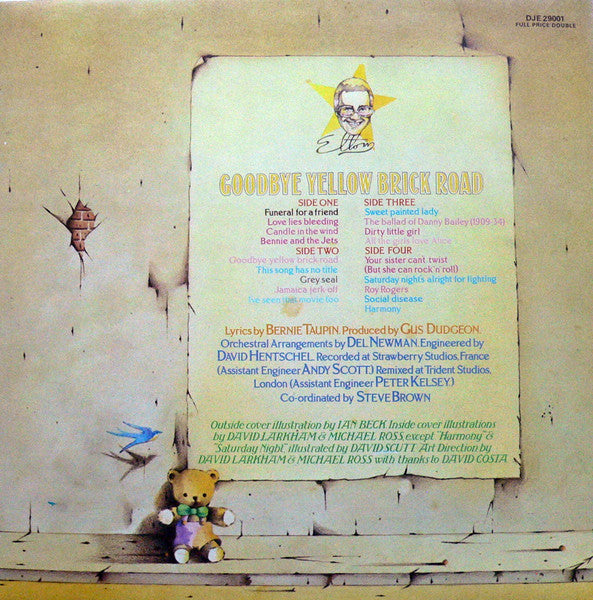 Elton John ‎– Goodbye Yellow Brick Road - 2 x YELLOW COLOURED VINYL LP SET - 1978 ISSUE