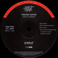 Twisted Sister – Stay Hungry - 180 GRAM VINYL LP  MOBILE FIDELITY AUDIOPHILE ISSUE  (used)