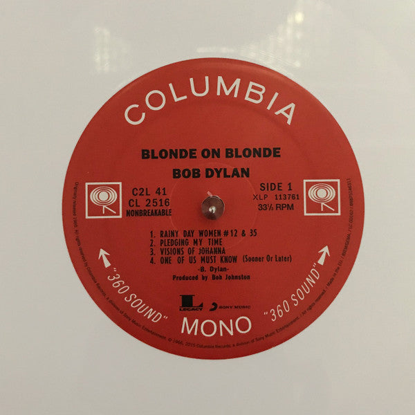 Bob Dylan – Blonde On Blonde - 2 x WHITE COLOURED VINYL LP SET