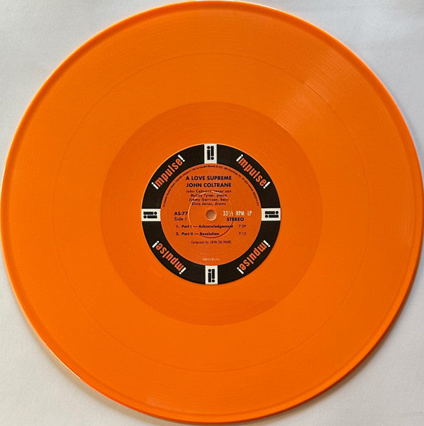 John Coltrane – A Love Supreme - LIMITED EDITION ORANGE VINYL LP (NEW)