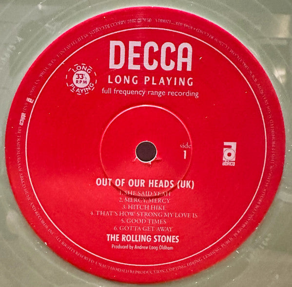 The Rolling Stones – Out Of Our Heads (UK Version) - GREEN COLOURED VINYL LP (Mono Edition) - NEW