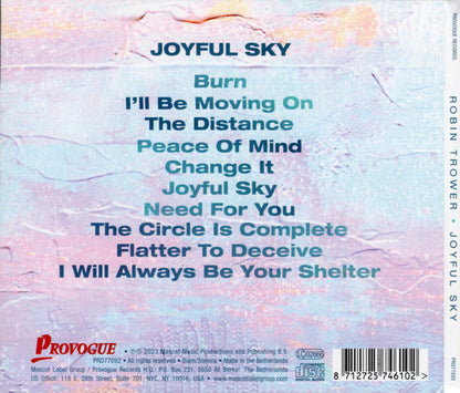 Robin Trower ‎Featuring Sari Schorr – Joyful Sky - CD ALBUM in DIGIPAK