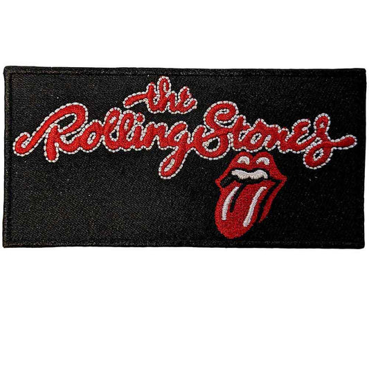 The Rolling Stones Woven Patch: Script Logo