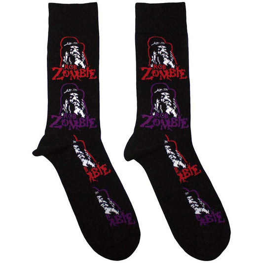 Rob Zombie Unisex Ankle Socks: Multicolour Repeats (Black) (UK Size 7 - 11)