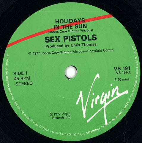 Sex Pistols – Holidays In The Sun - 7" - 1978 repress (used)