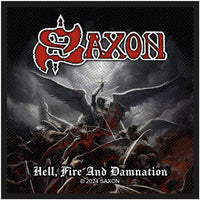 Saxon Woven Patch: Hell, Fire And Damnation SP3305