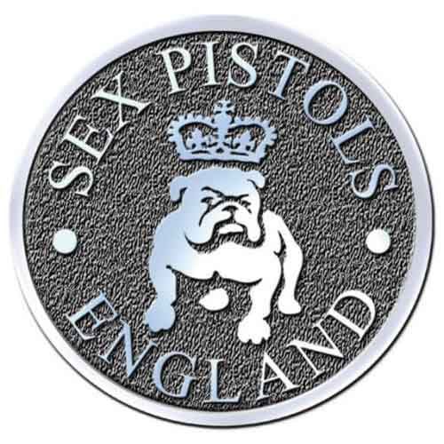 THE SEX PISTOLS PIN BADGE: BULL DOG
