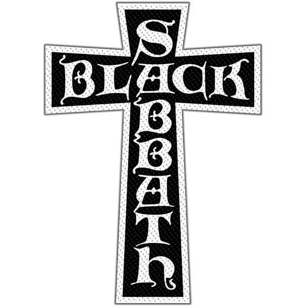 Black Sabbath Standard Patch: Cross Logo Cut Out