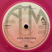 Squeeze – Cool For Cats- ORIGINAL PINK COLOURED VINYL 7" in PICTURE COVER  (used)