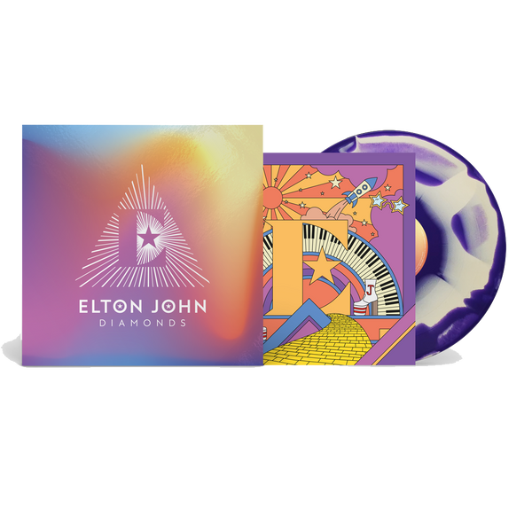 Elton John – Diamonds - PURPLE & CREAM SPLATTER COLOURED VINYL LP - PYRAMID EDITION
