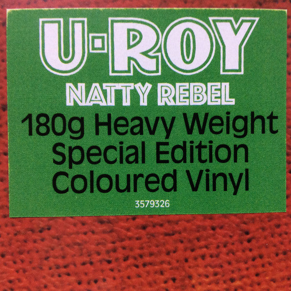 U-Roy – Natty Rebel - GREEN COLOURED VINYL 180 GRAM LP