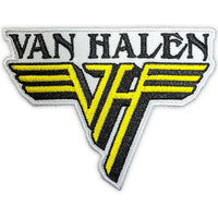 Van Halen Woven Patch: Text & Yellow Logo (Standard) VHPAT02